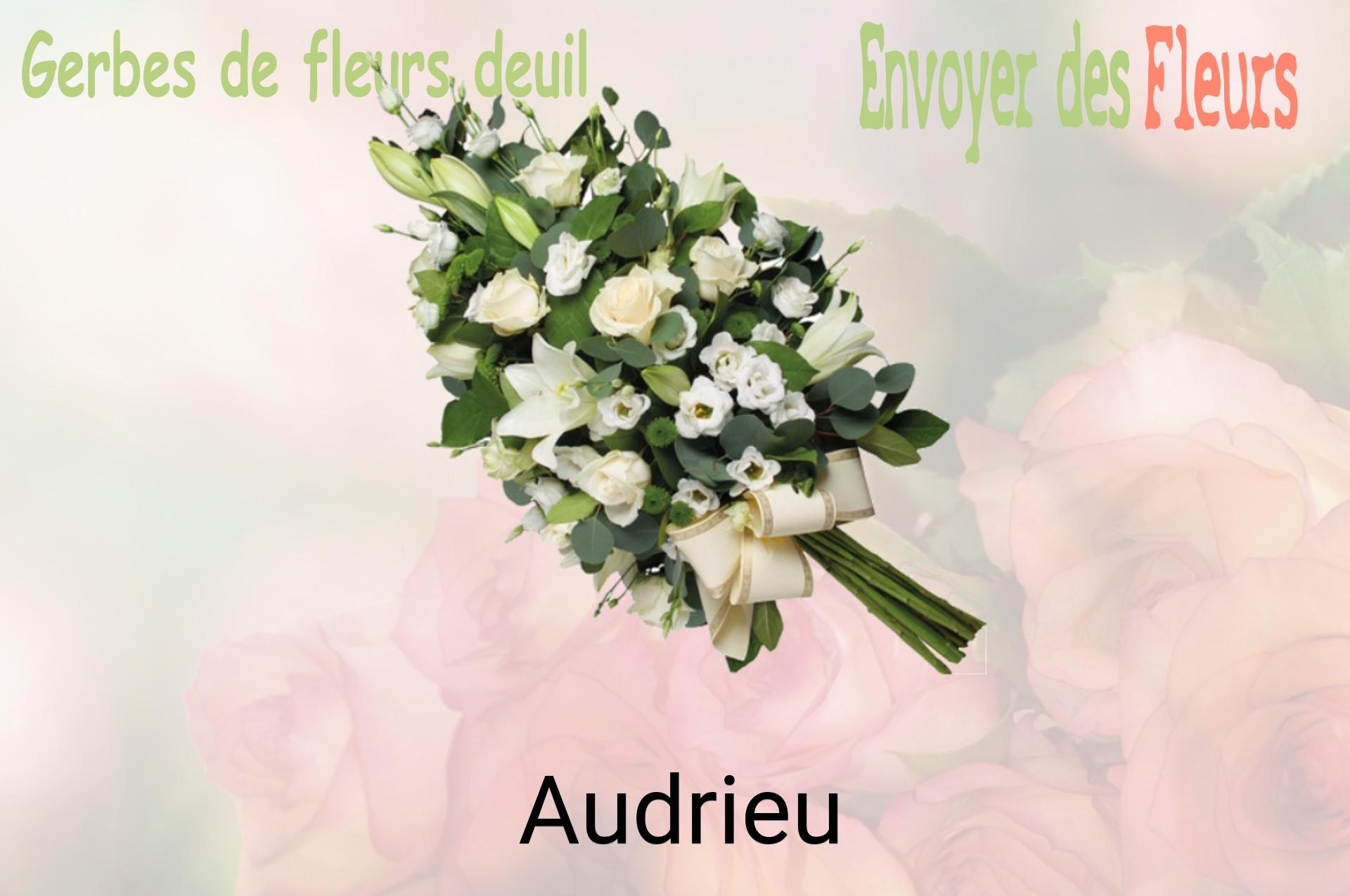 Gerbe de fleurs de deuil livrée à Audrieu